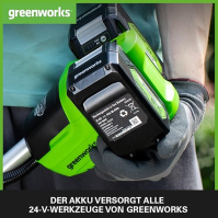 Akumulátor a nabíječka Greenworks 24V - originální akumulátor a nabíječka Greenworks pro všechno zahradní a elektrické nářadí 24